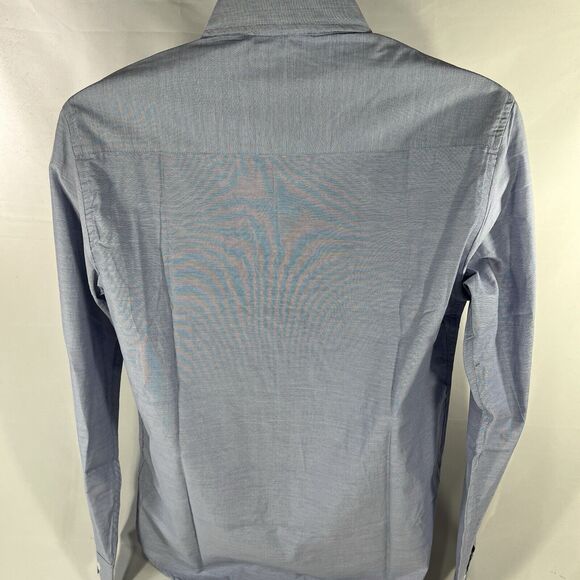 MICHAEL BRANDON BUTTON DOWN SHIRT MENS MEDIUM BLUE LONG SLEEVE COLLARED NWT NEW - Picture 10 of 16